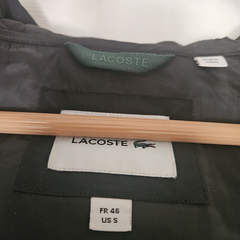 Lacoste Black Down Winter Hooded Puffer Jacket - Picture 10 of 12